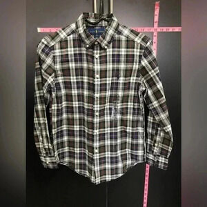Ralph Lauren Plaid button down dress shirt - Gray/black/red - youth 10-12